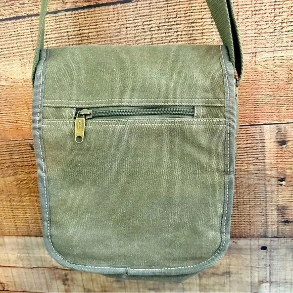 New Unisex Rare Vintage Y2K Diesel Distressed Crossbody Mulitpocket Military Bag - Picture 3 of 14